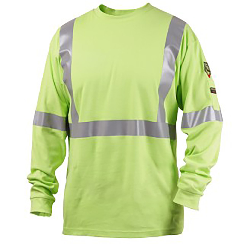 DUAL HAZARD FR COTTON KNIT LS T-SHIRT - FR Hi-Viz Clothing